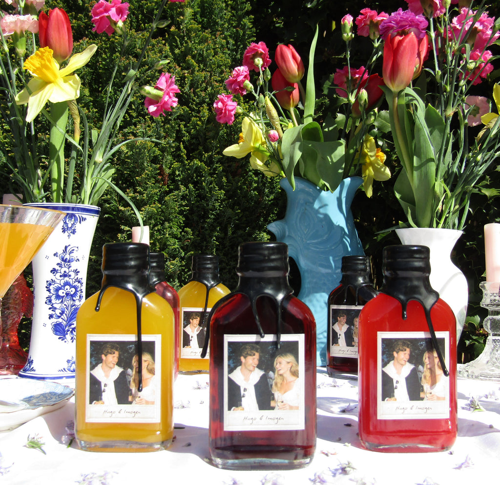 Wedding Cocktail Favours – Personalised Polaroid Style Bottled Cocktails
